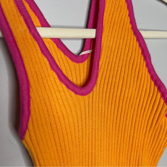 ππ Easy on the Eyes S-M Body-con Dress in Tangerine by Pepper Mayo - NWT! πΈπ - Picture 5 of 11